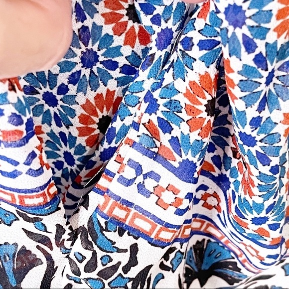 Greylin Revolve Floral Lace Up Ruffle Tank Top - Picture 5 of 6